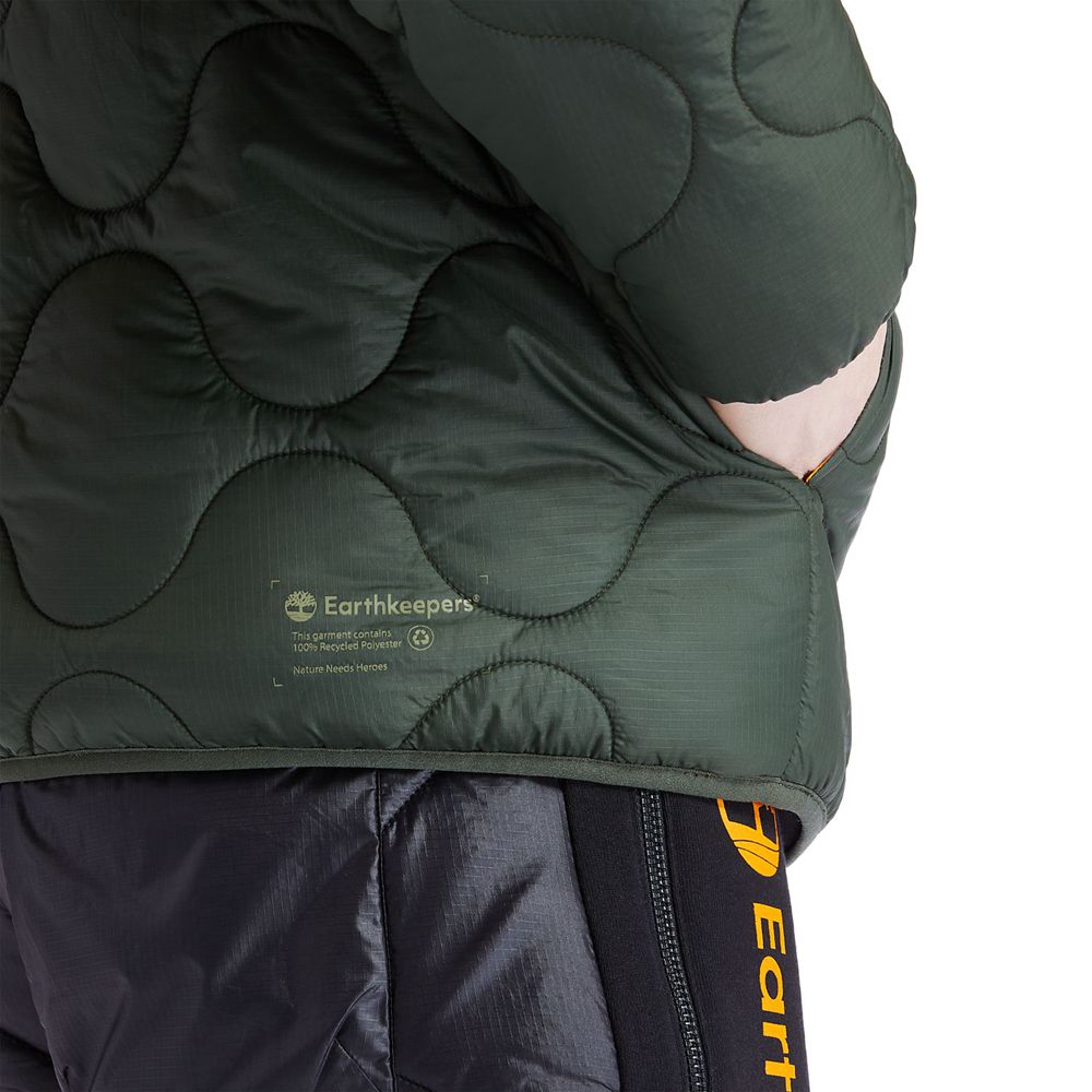 Timberland Mens Jackets Ecoriginal EK+ Onion Quilted - Dark Green - India JZ9104385